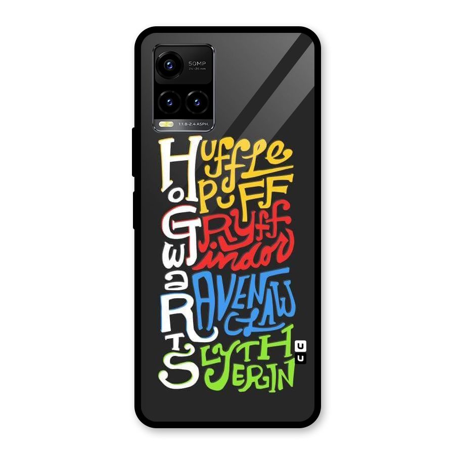 Four Colored Homes Glass Back Case for Vivo Y21A