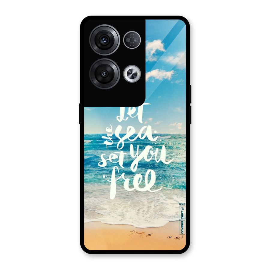 Free Sea Glass Back Case for Oppo Reno8 Pro 5G