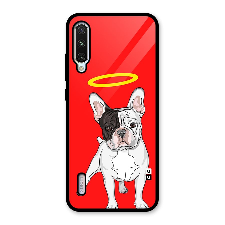 French Cute Angel Doggo Glass Back Case for Mi A3