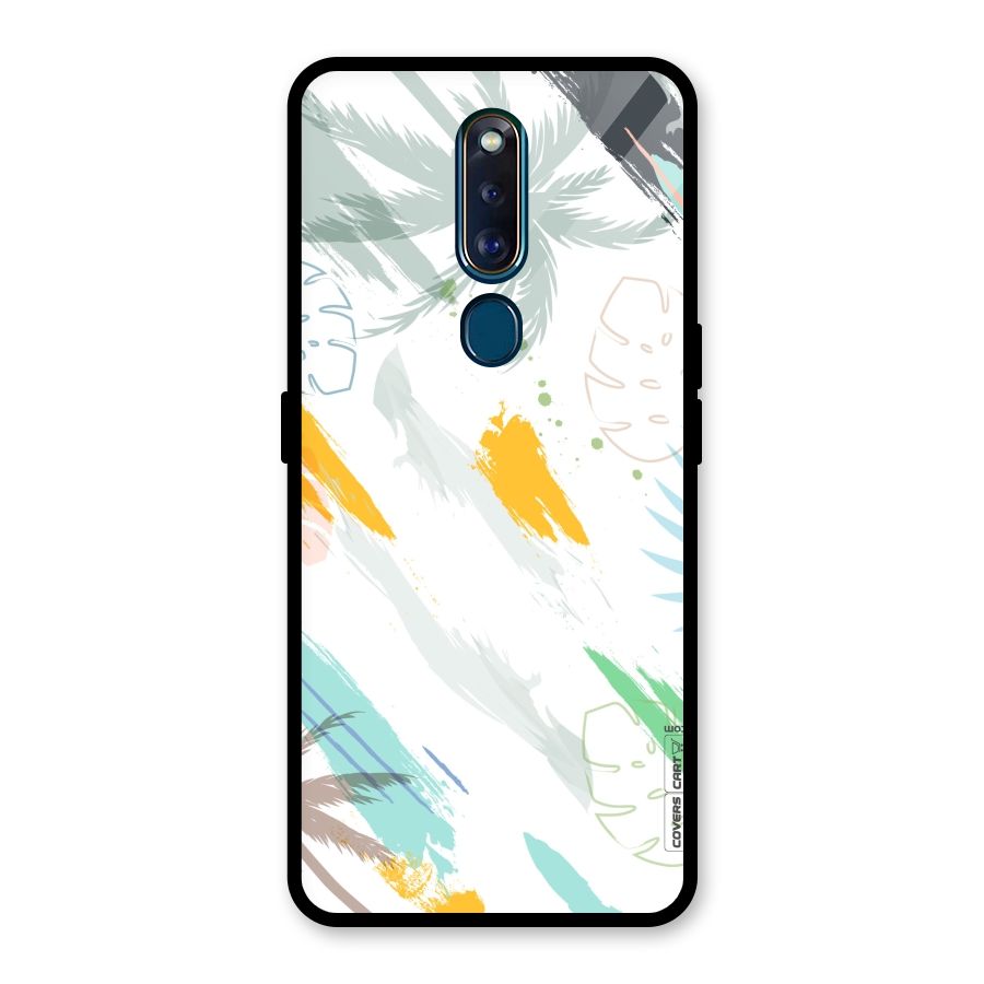 Fresh Colors Splash Glass Back Case for Oppo F11 Pro