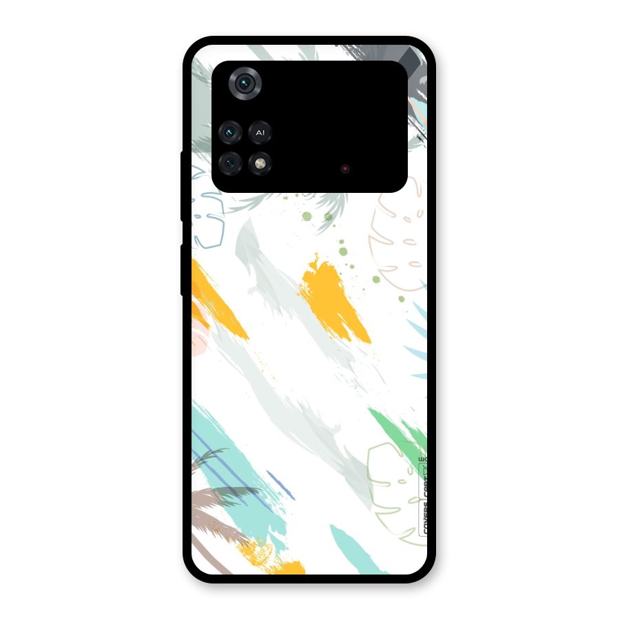 Fresh Colors Splash Glass Back Case for Poco M4 Pro 4G
