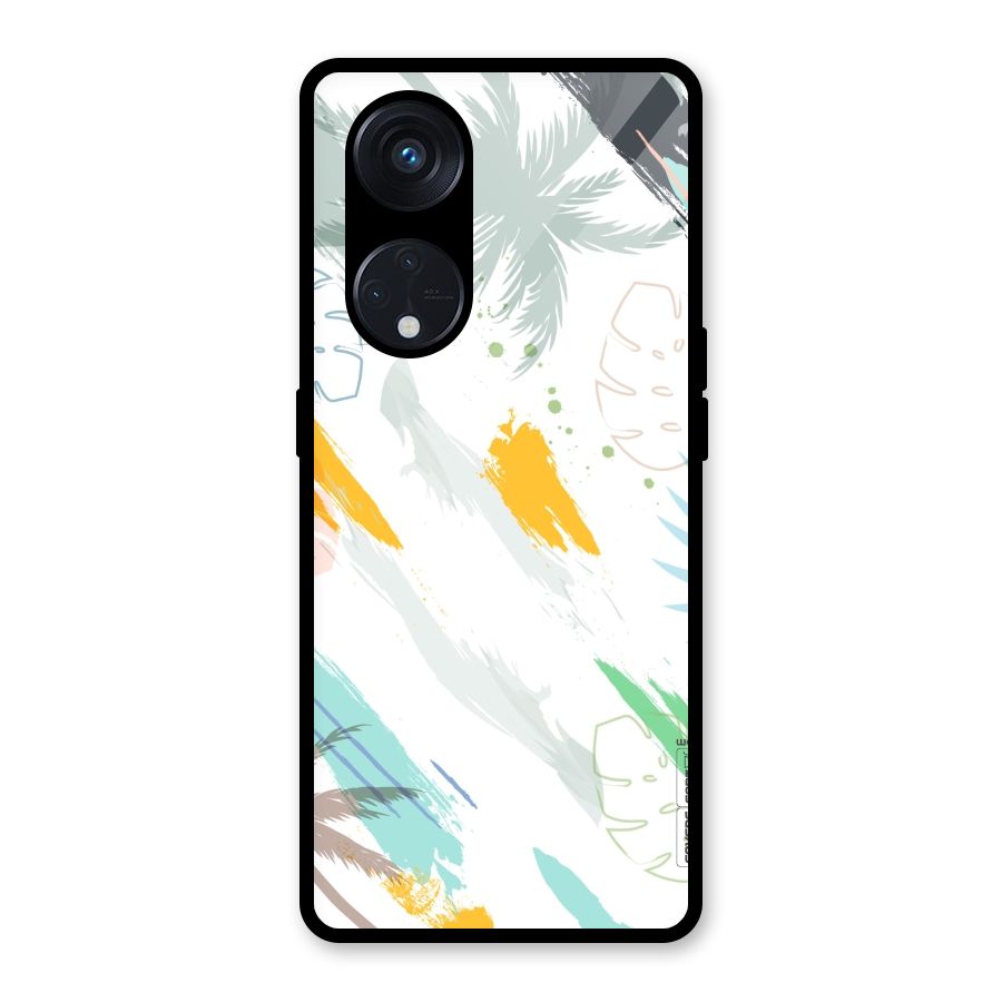Fresh Colors Splash Glass Back Case for Reno8 T 5G
