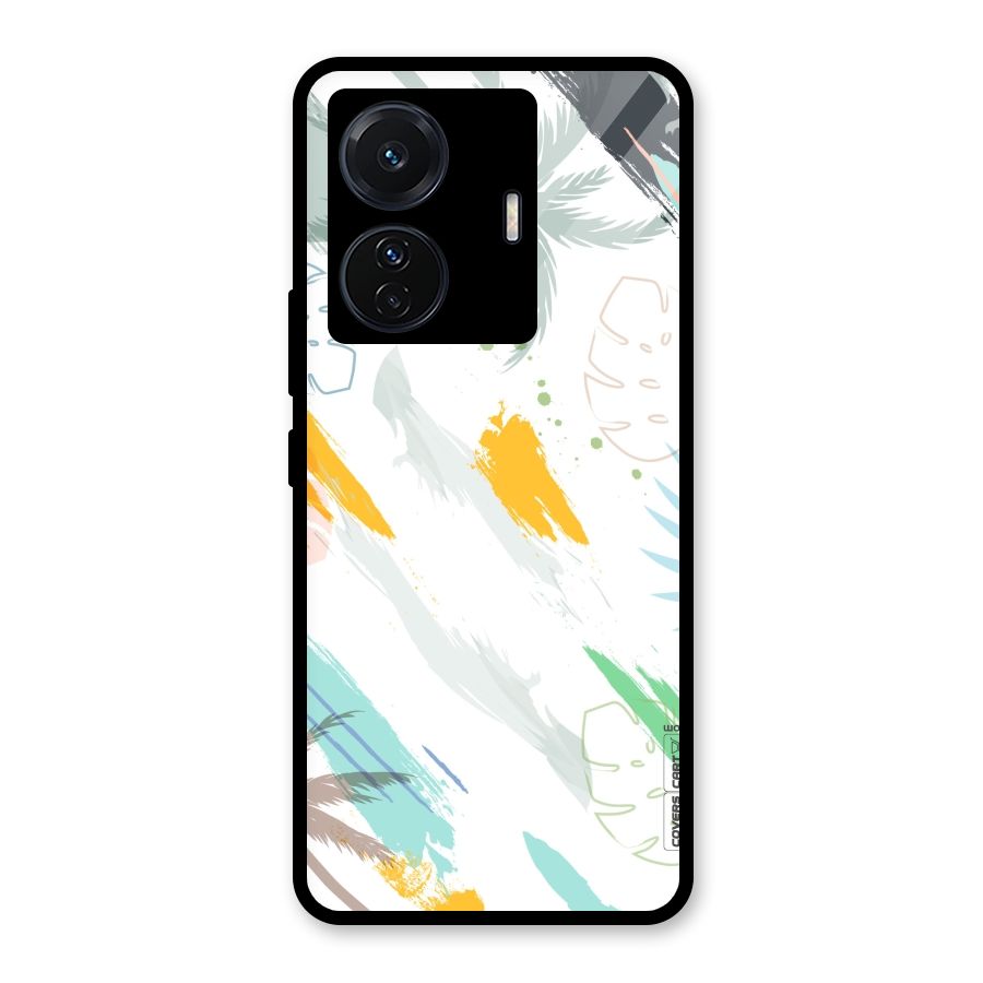 Fresh Colors Splash Glass Back Case for Vivo T1 Pro