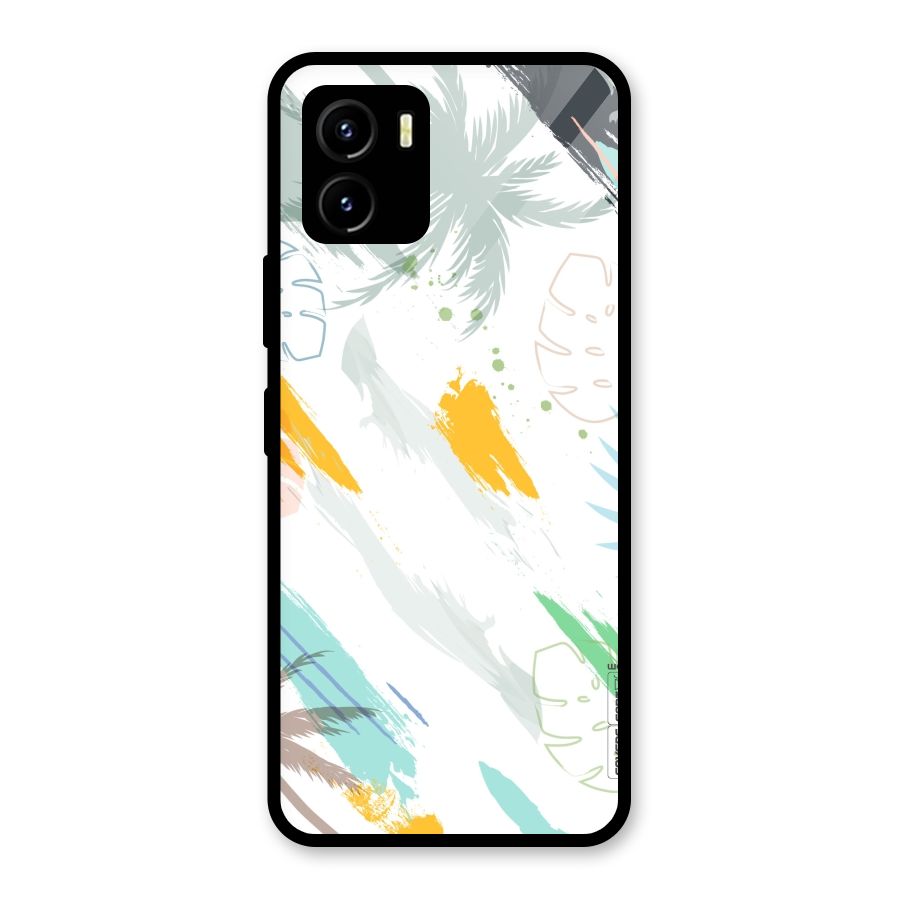 Fresh Colors Splash Glass Back Case for Vivo Y15s