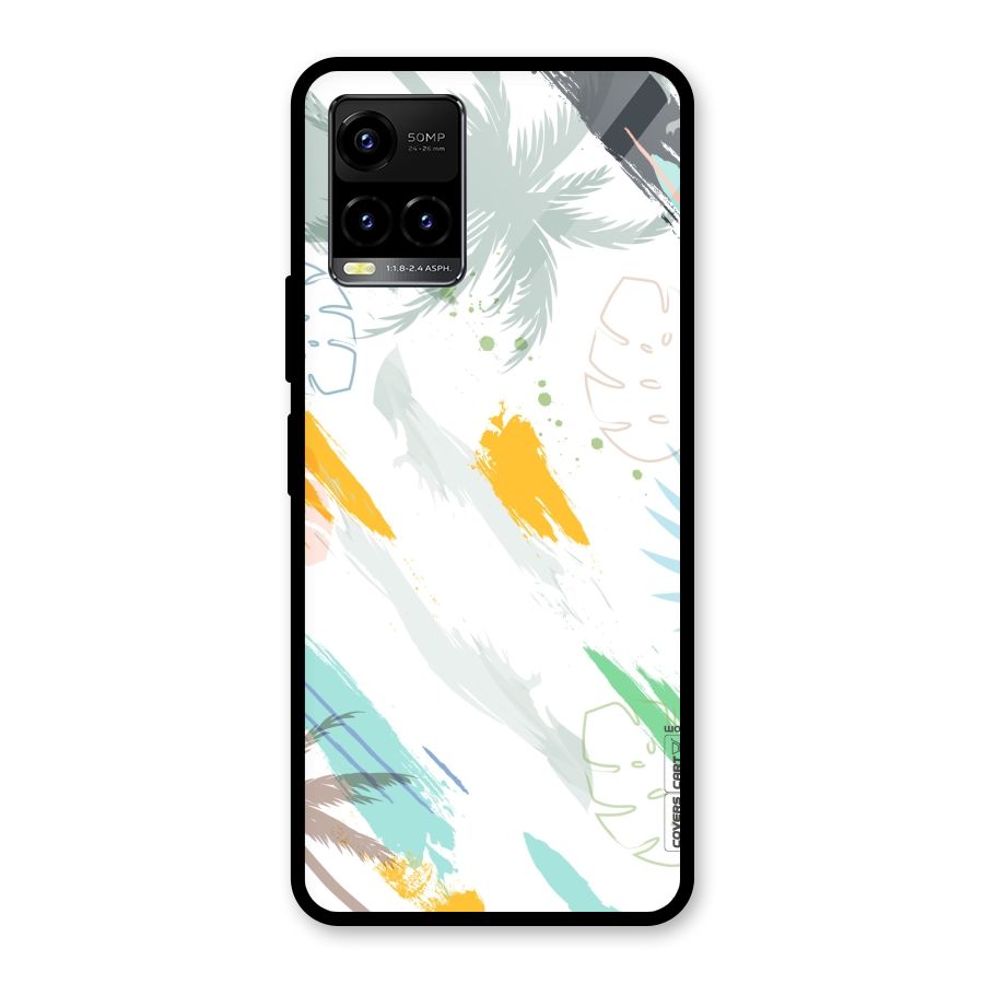 Fresh Colors Splash Glass Back Case for Vivo Y21T
