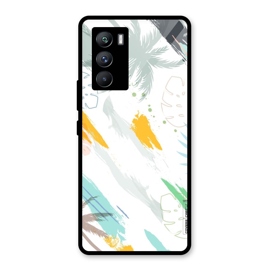 Fresh Colors Splash Glass Back Case for Vivo iQOO 9 SE
