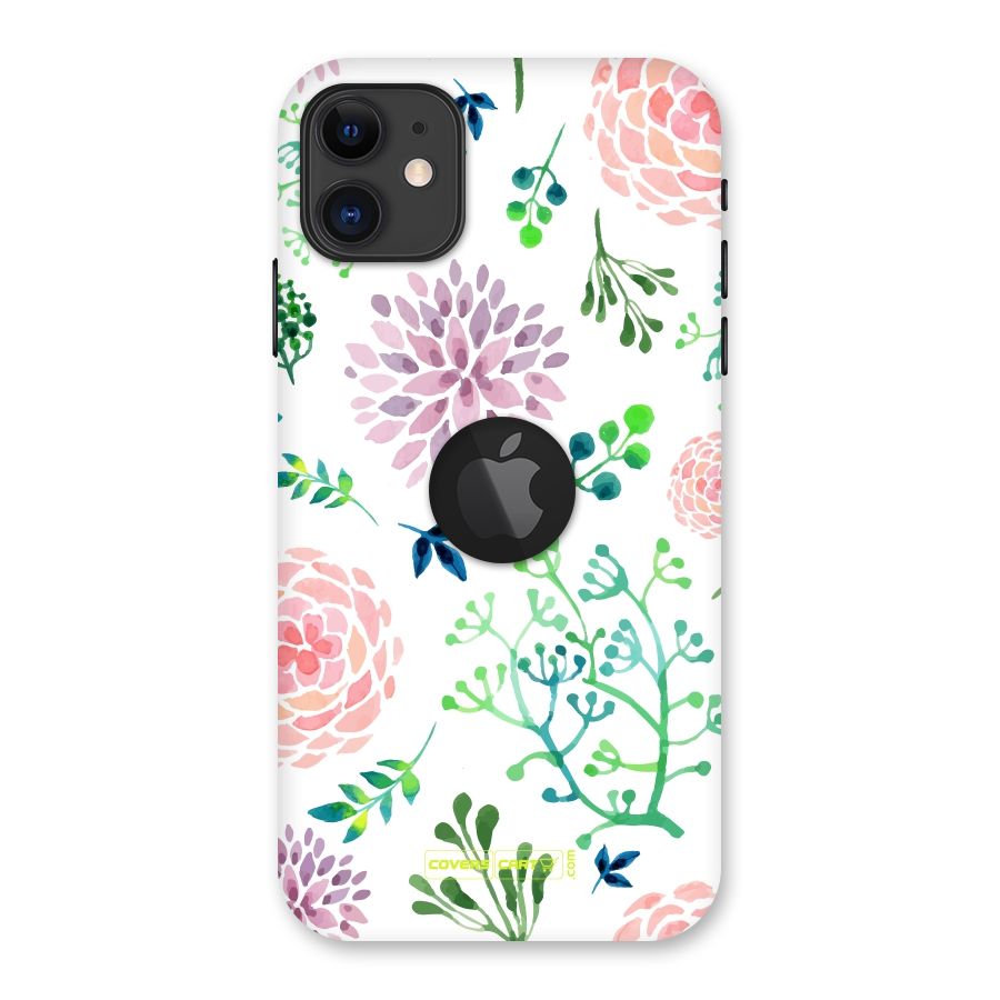 Fresh Floral Back Case for iPhone 11 Logo Cut
