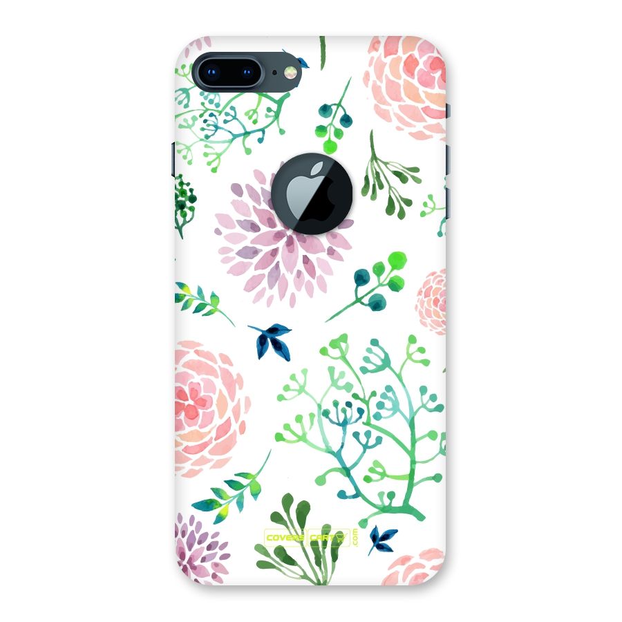 Fresh Floral Back Case for iPhone 7 Plus Logo Cut