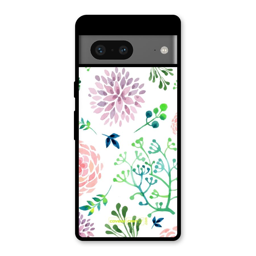 Fresh Floral Glass Back Case for Google Pixel 7