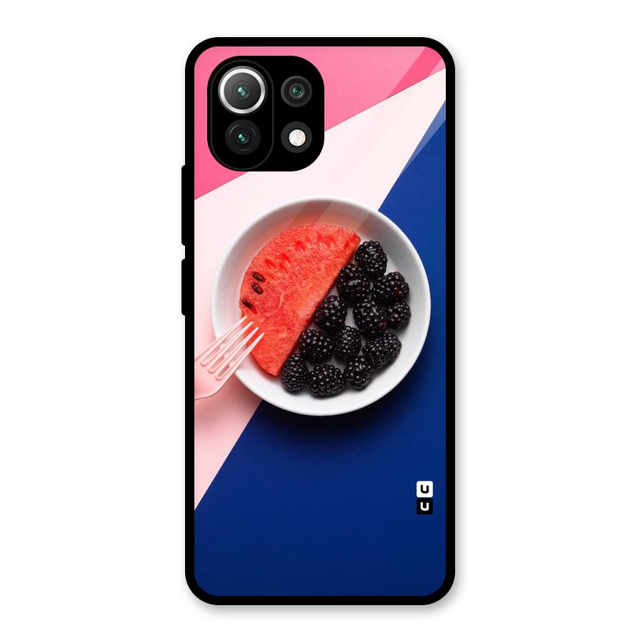 Fresh Fruit Season Glass Back Case for Mi 11 Lite NE 5G