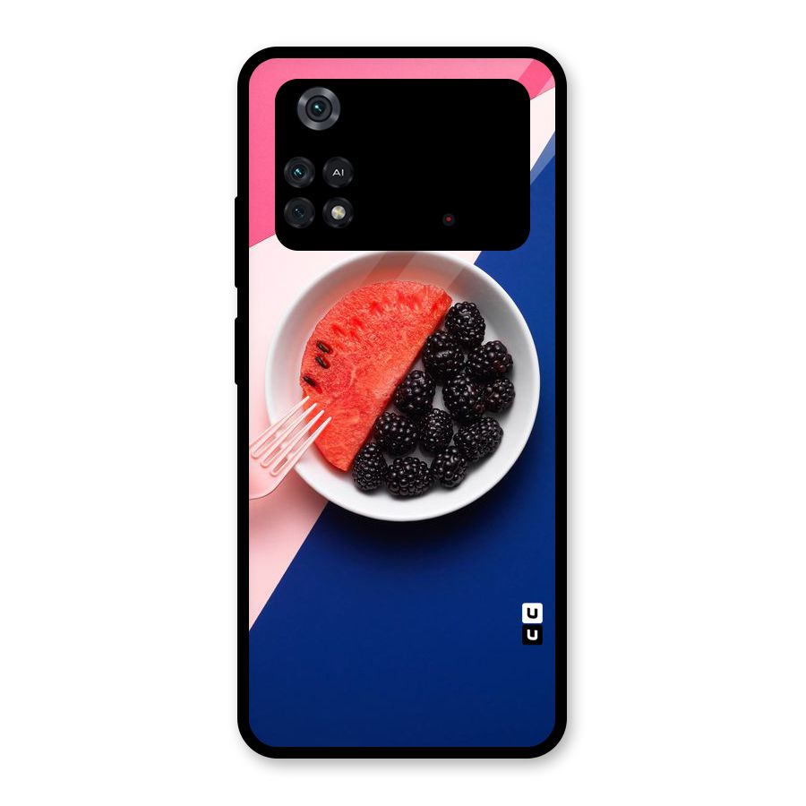 Fresh Fruit Season Glass Back Case for Poco M4 Pro 4G