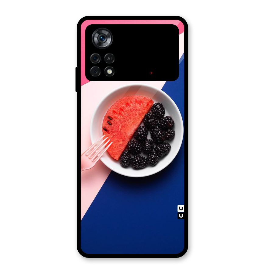 Fresh Fruit Season Glass Back Case for Poco X4 Pro 5G