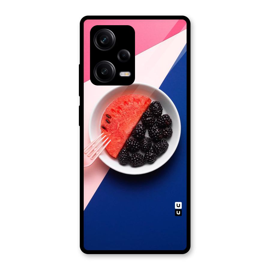 Fresh Fruit Season Glass Back Case for Redmi Note 12 Pro