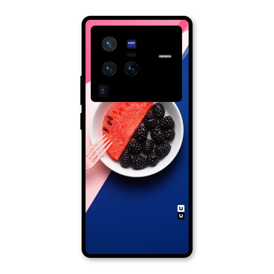Fresh Fruit Season Glass Back Case for Vivo X80 Pro