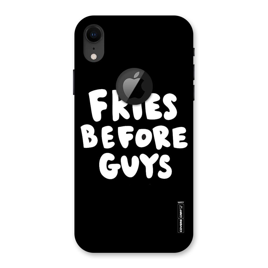 Fries Always Back Case for iPhone XR Logo Cut