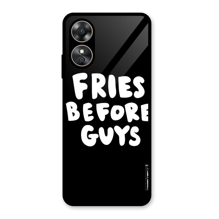 Fries Always Glass Back Case for Oppo A17