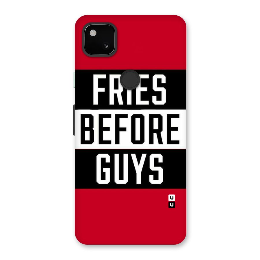 Fries Love Stripes Back Case for Google Pixel 4a