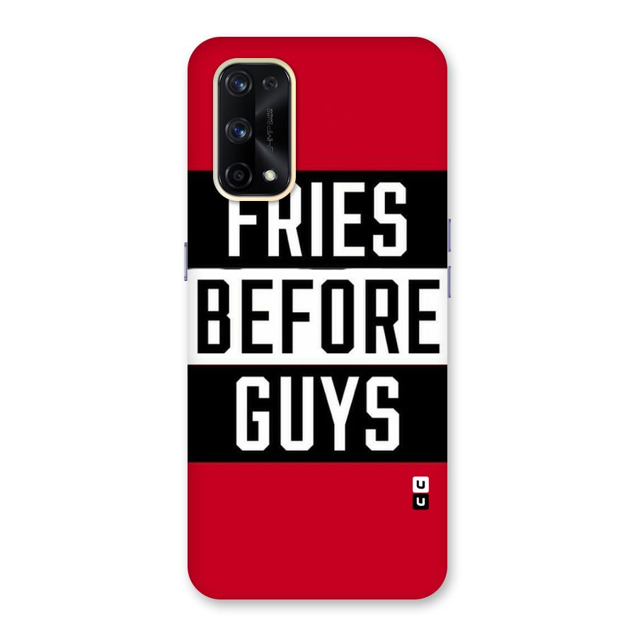 Fries Love Stripes Glass Back Case for Realme X7 Pro
