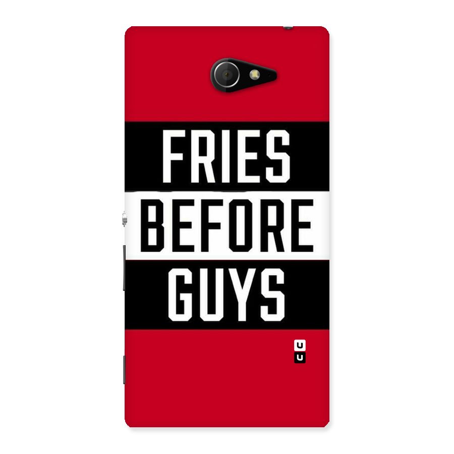 Fries Love Stripes Back Case for Sony Xperia M2