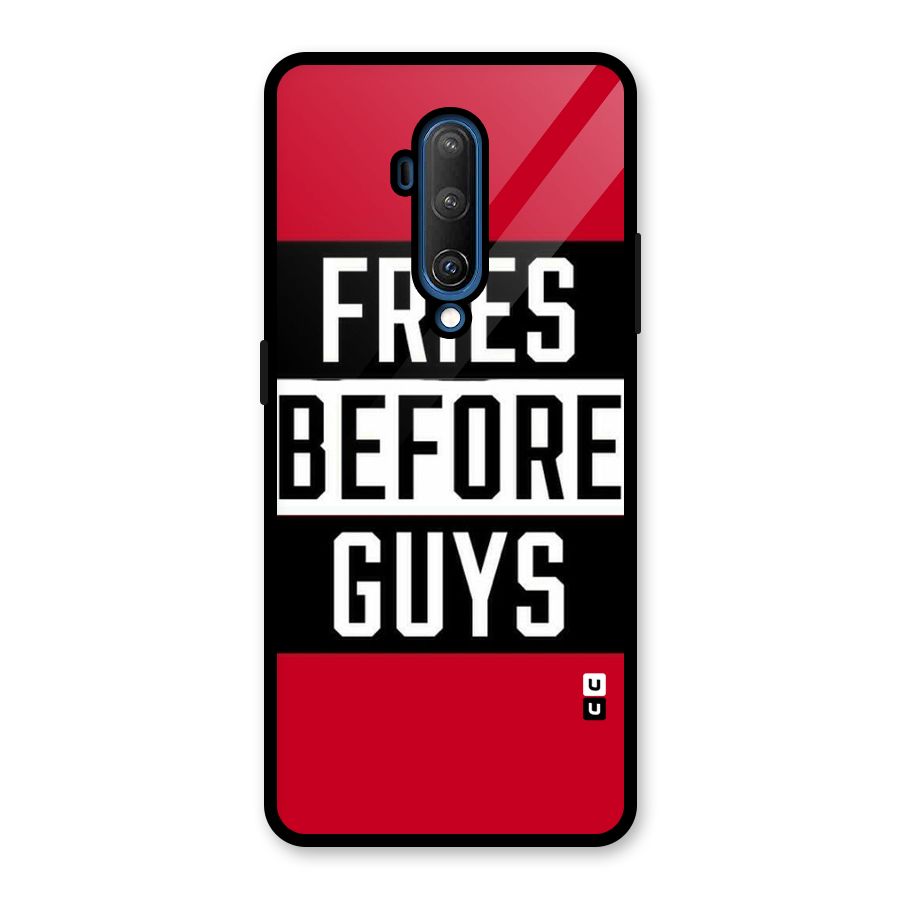 Fries Love Stripes Glass Back Case for OnePlus 7T Pro