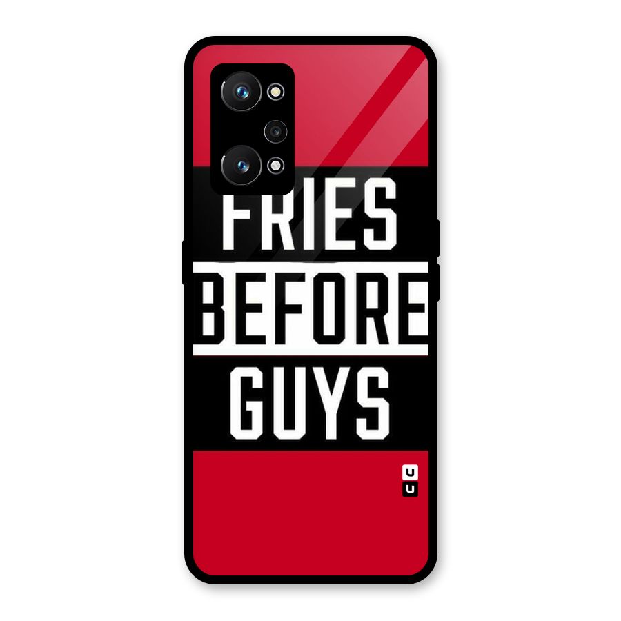 Fries Love Stripes Glass Back Case for Realme GT Neo 3T