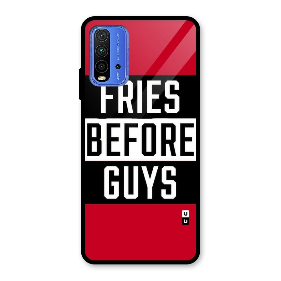 Fries Love Stripes Glass Back Case for Redmi 9 Power