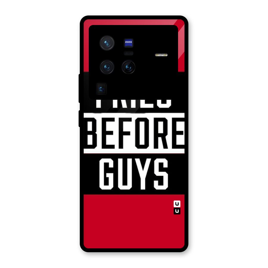 Fries Love Stripes Glass Back Case for Vivo X80 Pro