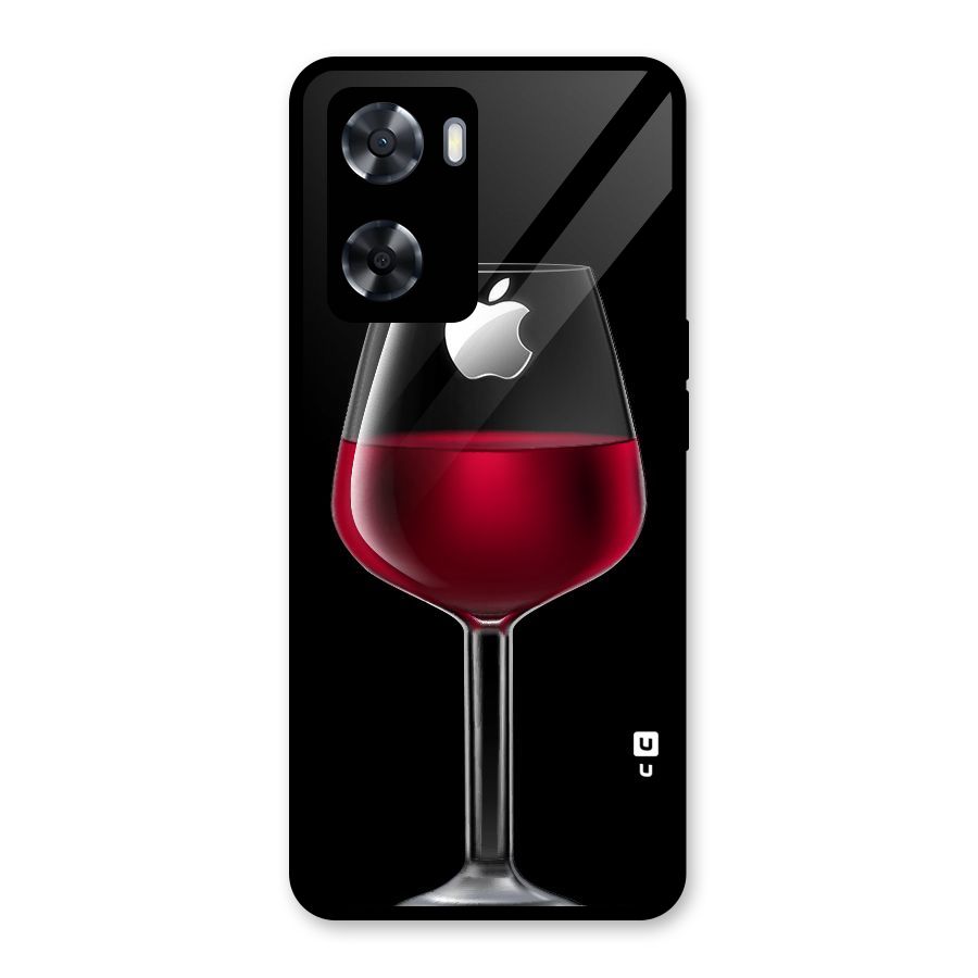 Fruit Printed Design Glass Back Case for Oppo A57 2022