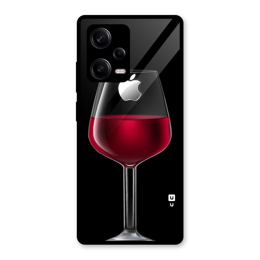Fruit Printed Design Glass Back Case for Redmi Note 12 Pro