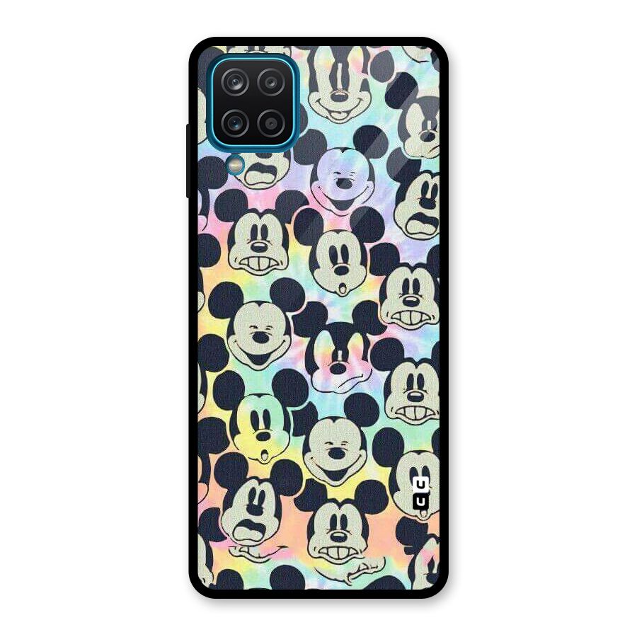 Fun Rainbow Faces Glass Back Case for Galaxy A12