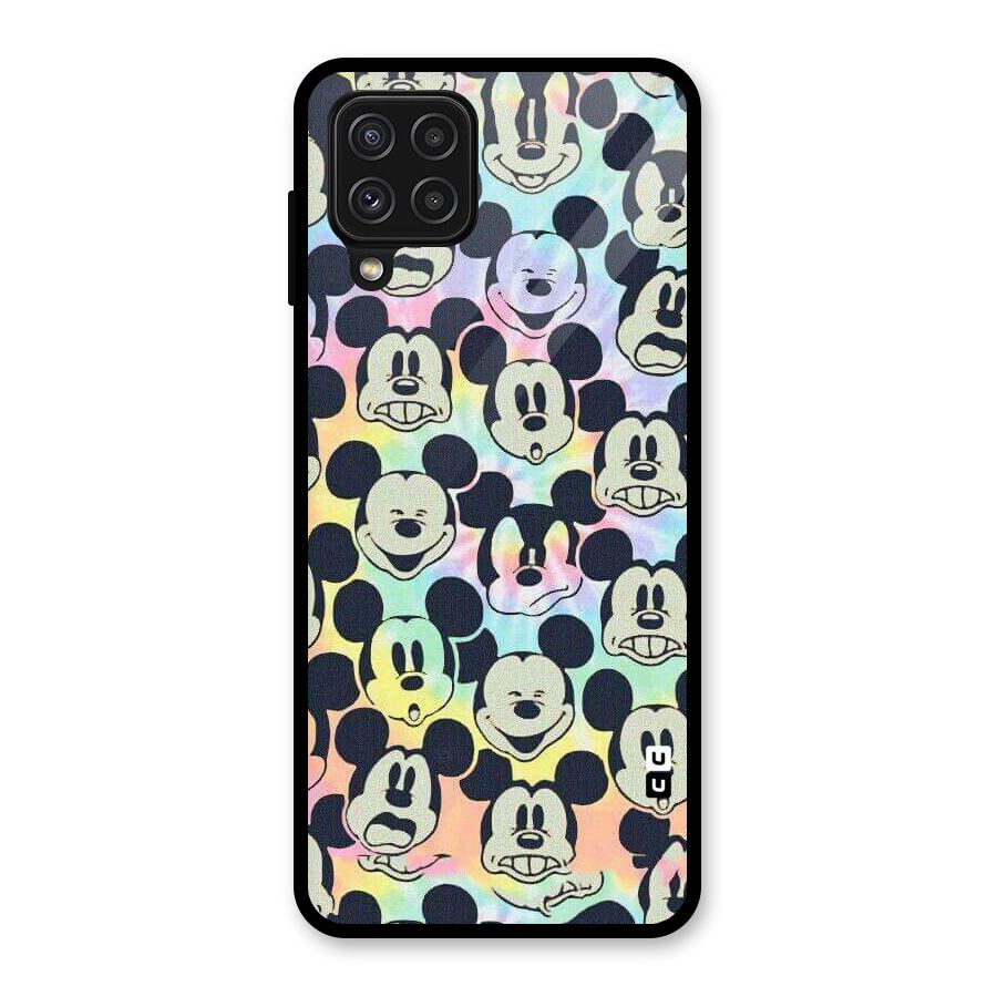 Fun Rainbow Faces Glass Back Case for Galaxy A22 4G