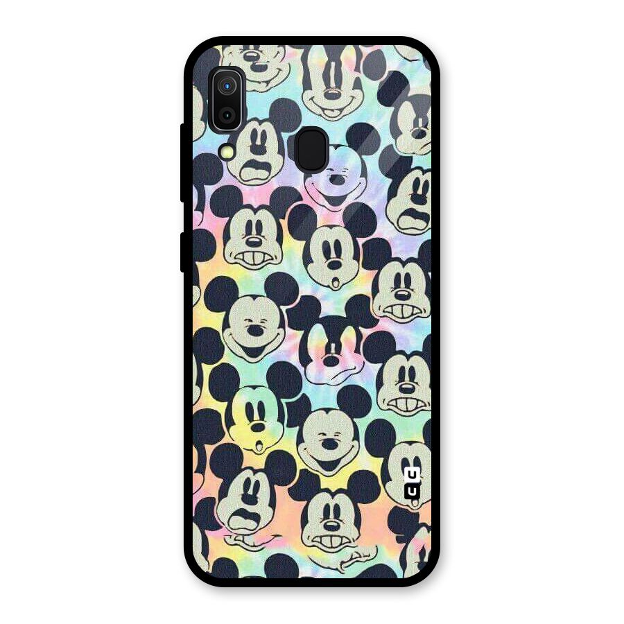 Fun Rainbow Faces Glass Back Case for Galaxy A30