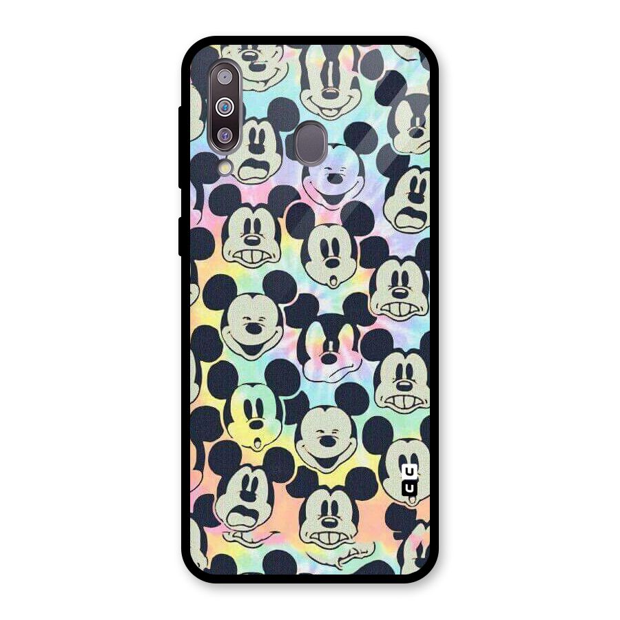 Fun Rainbow Faces Glass Back Case for Galaxy M30