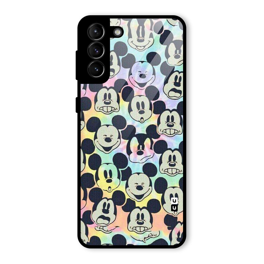 Fun Rainbow Faces Glass Back Case for Galaxy S21 Plus