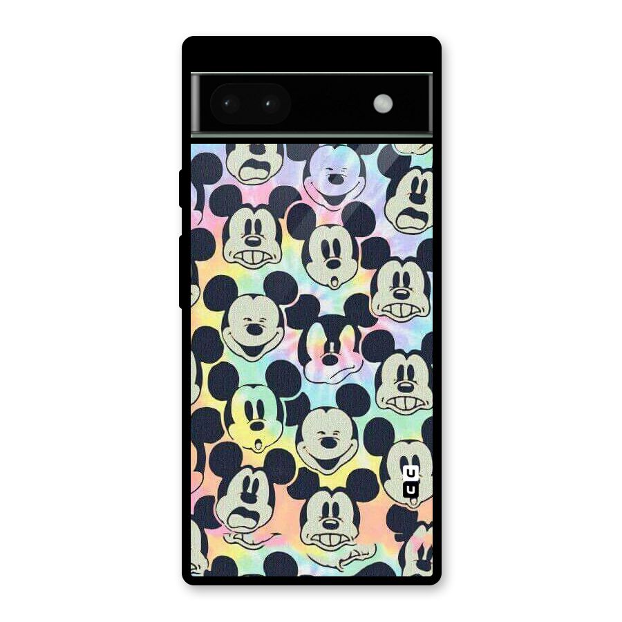 Fun Rainbow Faces Glass Back Case for Google Pixel 6a