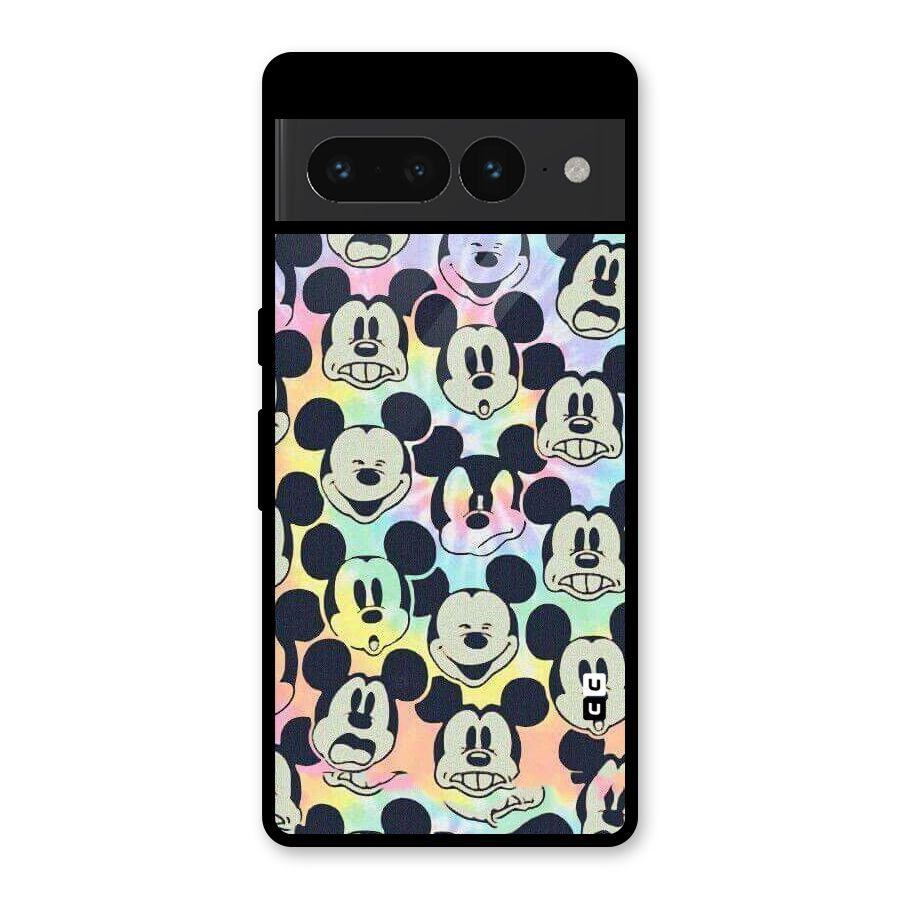 Fun Rainbow Faces Glass Back Case for Google Pixel 7 Pro