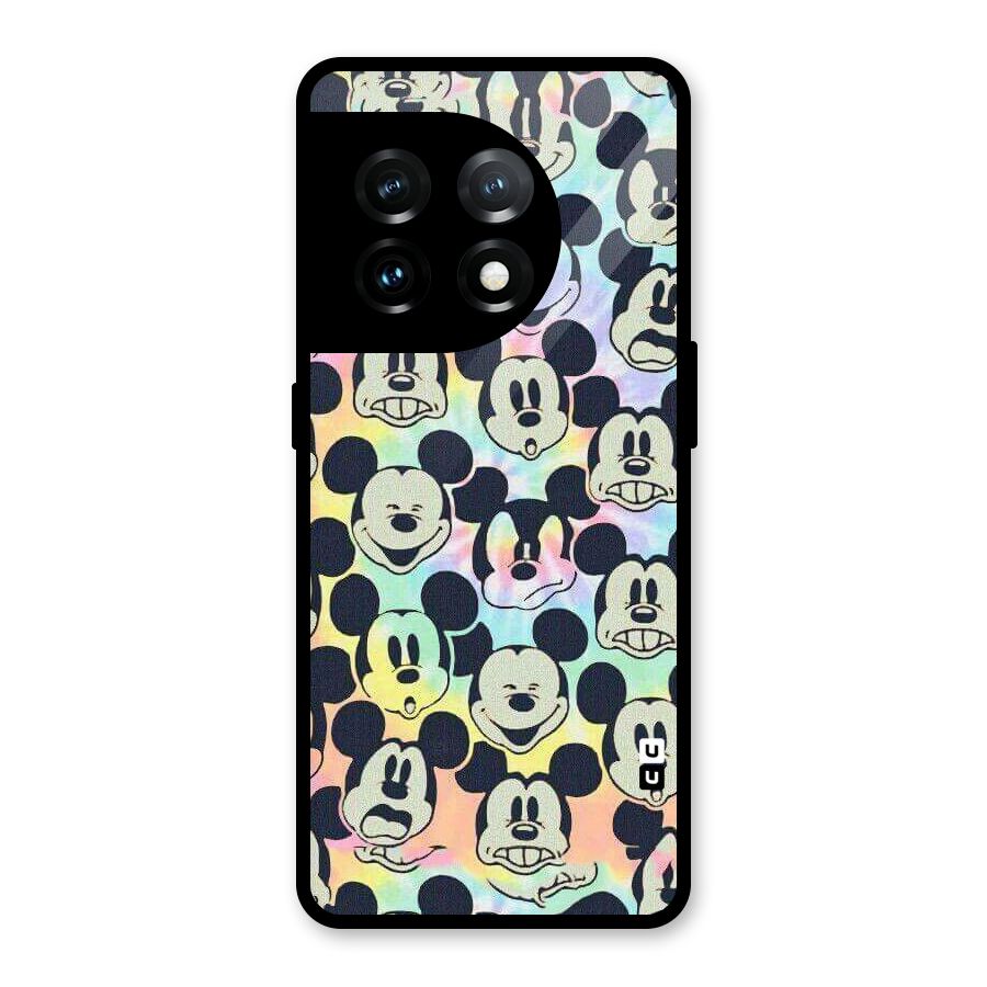 Fun Rainbow Faces Glass Back Case for OnePlus 11