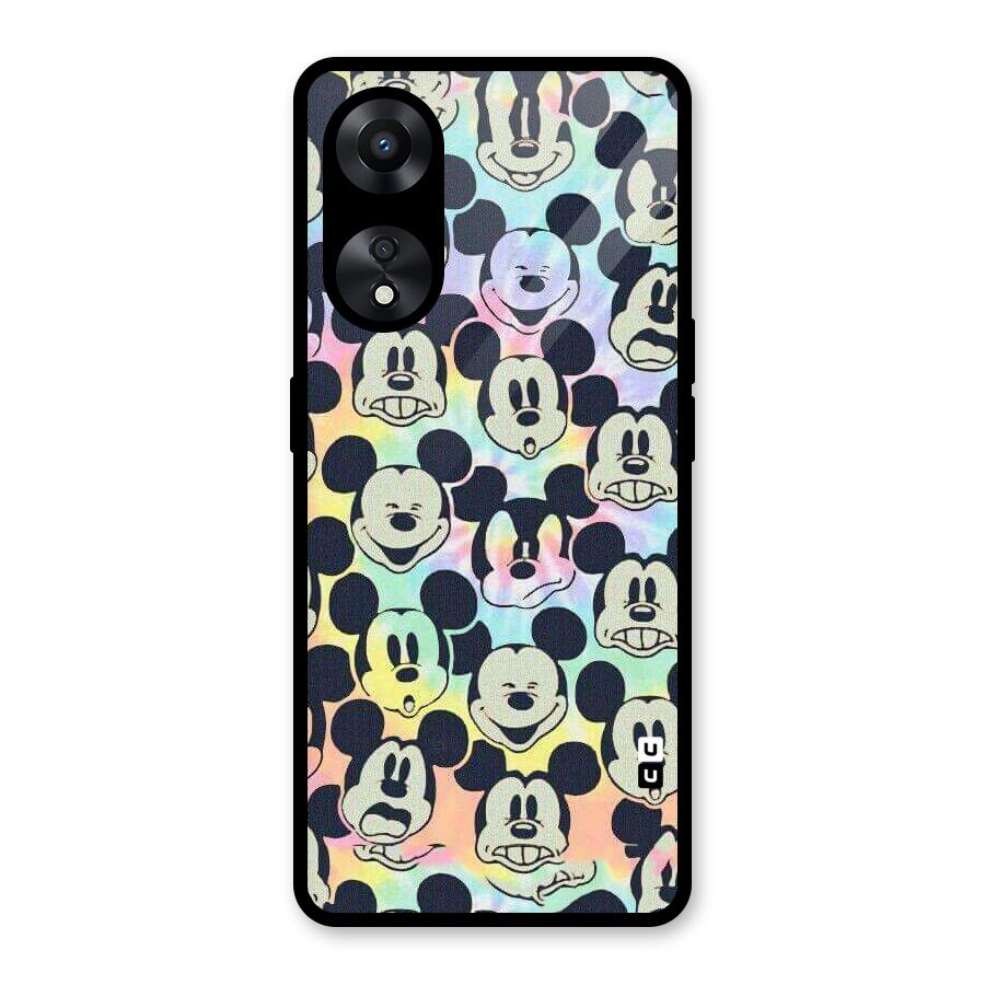 Fun Rainbow Faces Glass Back Case for Oppo A78