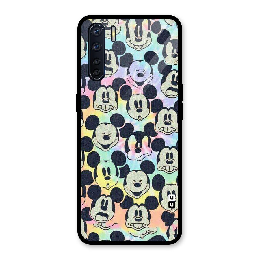 Fun Rainbow Faces Glass Back Case for Oppo F15