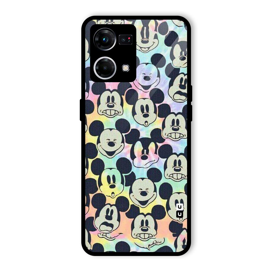 Fun Rainbow Faces Glass Back Case for Oppo F21s Pro 4G