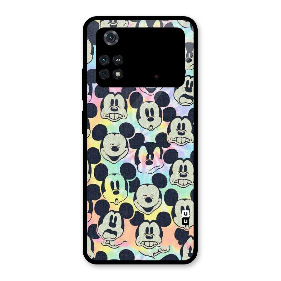 Fun Rainbow Faces Glass Back Case for Poco M4 Pro 4G