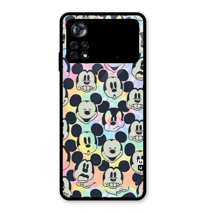 Fun Rainbow Faces Glass Back Case for Poco X4 Pro 5G