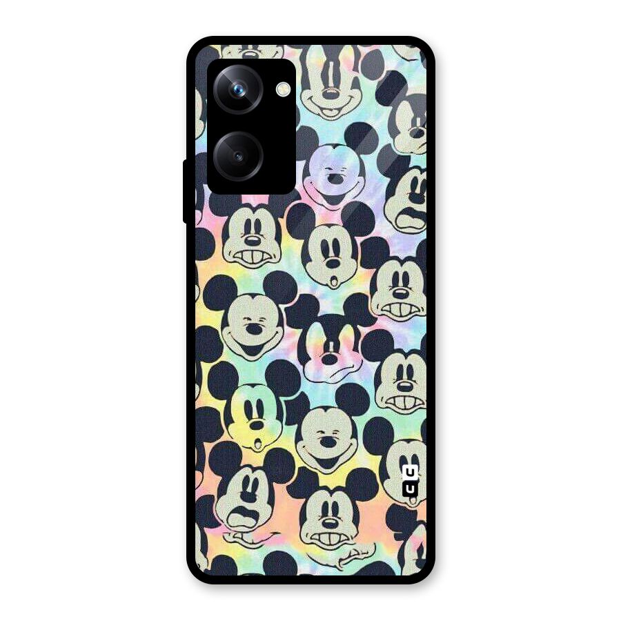 Fun Rainbow Faces Glass Back Case for Realme 10 Pro