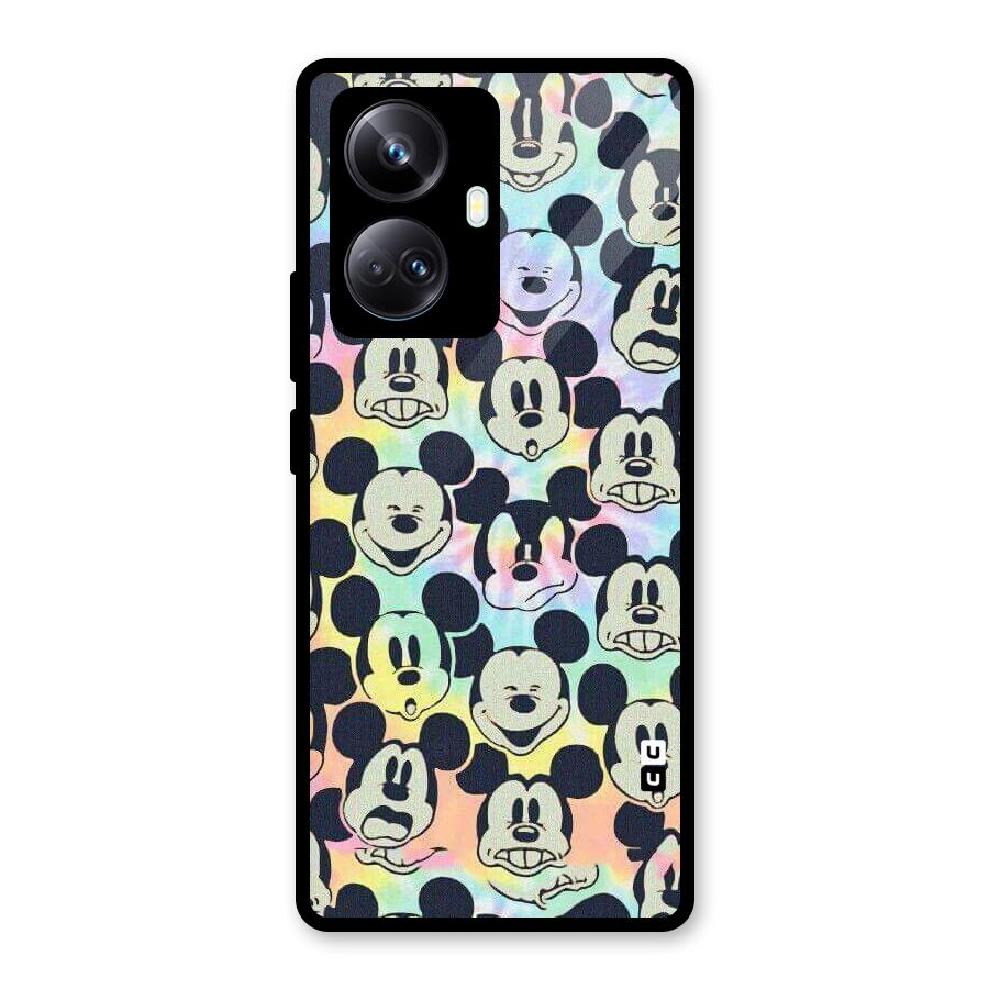 Fun Rainbow Faces Glass Back Case for Realme 10 Pro Plus