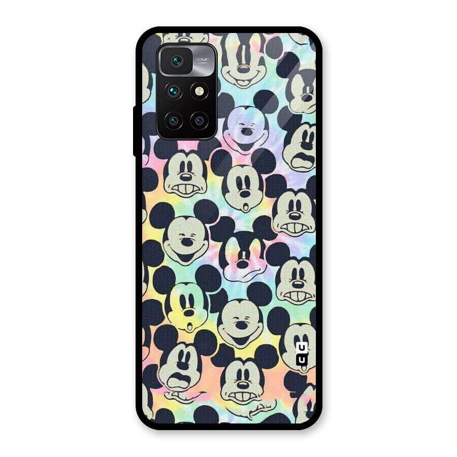 Fun Rainbow Faces Glass Back Case for Redmi 10 Prime