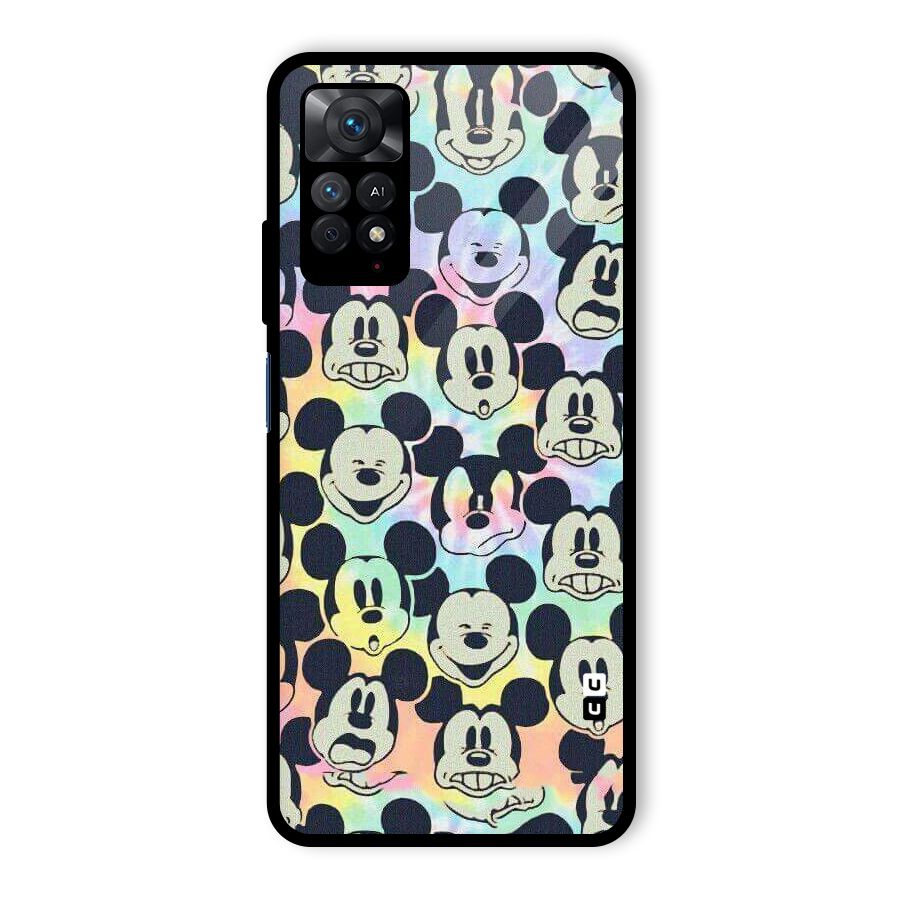 Fun Rainbow Faces Glass Back Case for Redmi Note 11 Pro