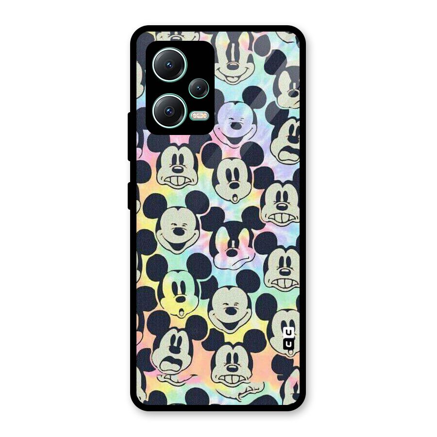 Fun Rainbow Faces Glass Back Case for Redmi Note 12 5G