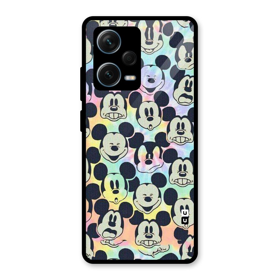 Fun Rainbow Faces Glass Back Case for Redmi Note 12 Pro Plus 5G