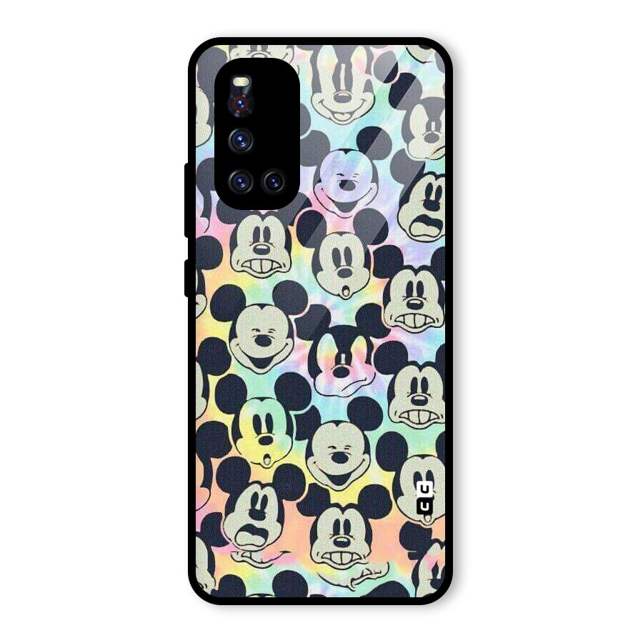 Fun Rainbow Faces Glass Back Case for Vivo V19