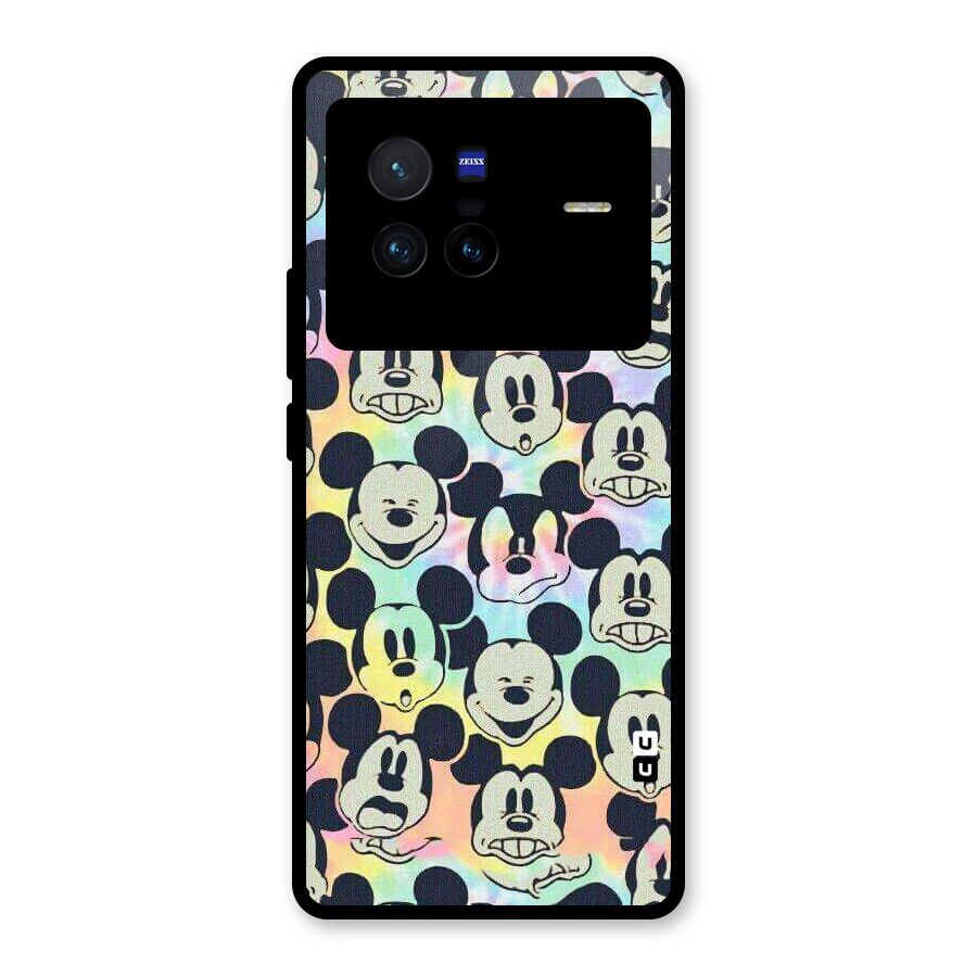 Fun Rainbow Faces Glass Back Case for Vivo X80